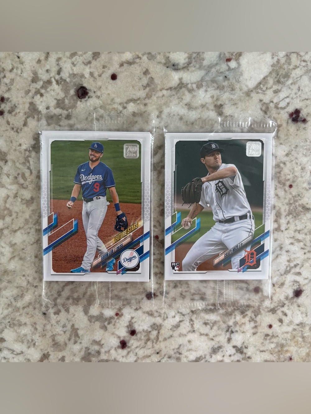 2021 Topps Baseball Sealed 2-Pack Lot | Gavin Lux + Casey Mize